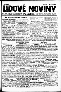 Lidov noviny z 3.6.1918, edice 1, strana 1