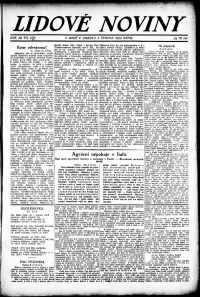 Lidov noviny z 3.6.1922, edice 1, strana 1