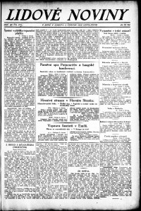 Lidov noviny z 3.6.1922, edice 2, strana 1