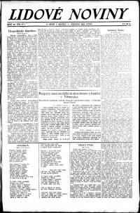 Lidov noviny z 3.6.1923, edice 1, strana 1