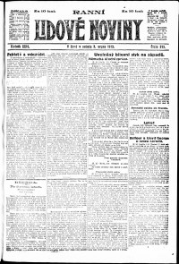 Lidov noviny z 3.8.1918, edice 1, strana 1