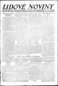 Lidov noviny z 3.8.1920, edice 1, strana 1