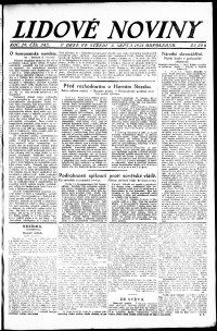 Lidov noviny z 3.8.1921, edice 2, strana 1