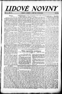 Lidov noviny z 3.9.1923, edice 2, strana 1