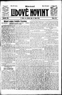 Lidov noviny z 3.10.1917, edice 1, strana 1