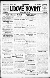 Lidov noviny z 3.10.1919, edice 2, strana 1