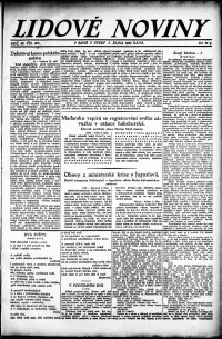 Lidov noviny z 3.10.1922, edice 1, strana 1