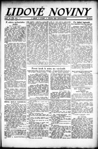 Lidov noviny z 3.10.1922, edice 2, strana 1