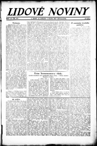 Lidov noviny z 3.10.1923, edice 2, strana 1