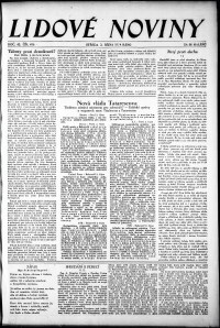 Lidov noviny z 3.10.1934, edice 1, strana 1