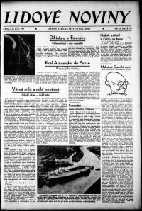 Lidov noviny z 3.10.1934, edice 2, strana 1
