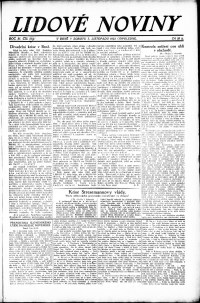 Lidov noviny z 3.11.1923, edice 2, strana 1
