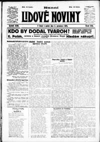 Lidov noviny z 3.12.1915, edice 2, strana 1