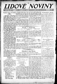 Lidov noviny z 3.12.1920, edice 2, strana 1