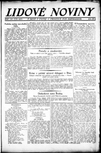 Lidov noviny z 3.12.1920, edice 3, strana 1