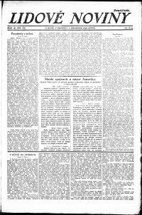 Lidov noviny z 3.12.1923, edice 1, strana 1