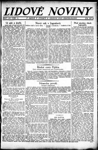 Lidov noviny z 4.1.1921, edice 3, strana 1