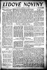 Lidov noviny z 4.1.1924, edice 1, strana 1