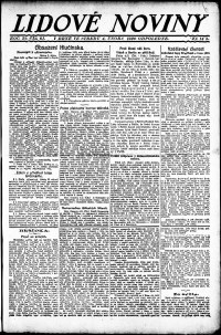 Lidov noviny z 4.2.1920, edice 2, strana 1