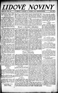 Lidov noviny z 4.2.1921, edice 3, strana 1