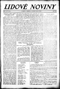 Lidov noviny z 4.2.1922, edice 1, strana 1