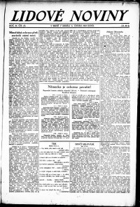 Lidov noviny z 4.2.1923, edice 1, strana 1