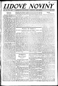 Lidov noviny z 4.3.1920, edice 1, strana 1