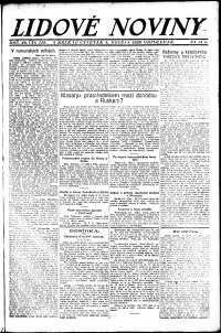 Lidov noviny z 4.3.1920, edice 2, strana 1
