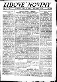 Lidov noviny z 4.3.1921, edice 2, strana 1