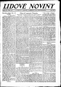 Lidov noviny z 4.3.1921, edice 3, strana 1