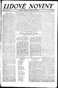 Lidov noviny z 4.3.1923, edice 1, strana 1