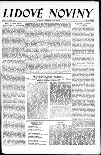 Lidov noviny z 4.3.1933, edice 1, strana 1