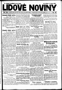 Lidov noviny z 4.4.1917, edice 2, strana 1
