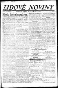Lidov noviny z 4.4.1920, edice 1, strana 1