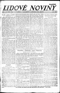 Lidov noviny z 4.4.1921, edice 1, strana 1