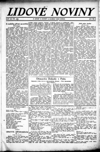 Lidov noviny z 4.4.1922, edice 2, strana 1