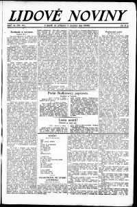 Lidov noviny z 4.4.1923, edice 1, strana 1