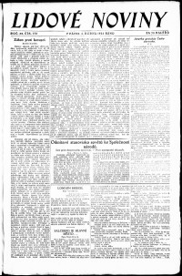 Lidov noviny z 4.4.1924, edice 2, strana 1