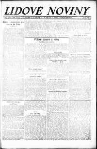 Lidov noviny z 4.5.1920, edice 2, strana 1