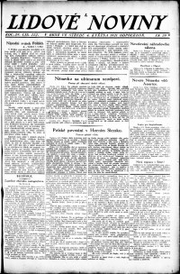 Lidov noviny z 4.5.1921, edice 1, strana 1