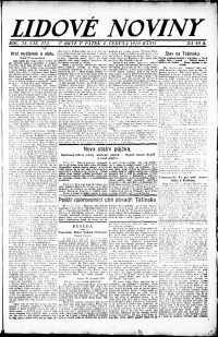 Lidov noviny z 4.6.1920, edice 1, strana 1