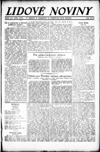 Lidov noviny z 4.6.1921, edice 1, strana 1