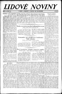 Lidov noviny z 4.6.1923, edice 2, strana 1