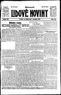 Lidov noviny z 4.7.1917, edice 1, strana 1
