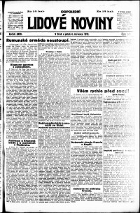 Lidov noviny z 4.7.1919, edice 2, strana 1