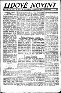 Lidov noviny z 4.7.1921, edice 2, strana 1