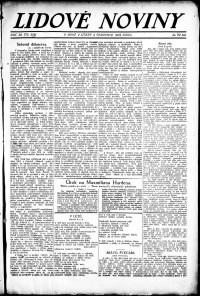 Lidov noviny z 4.7.1922, edice 1, strana 1