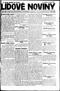 Lidov noviny z 4.8.1917, edice 2, strana 1