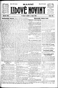 Lidov noviny z 4.8.1918, edice 1, strana 1