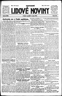 Lidov noviny z 4.8.1919, edice 2, strana 1